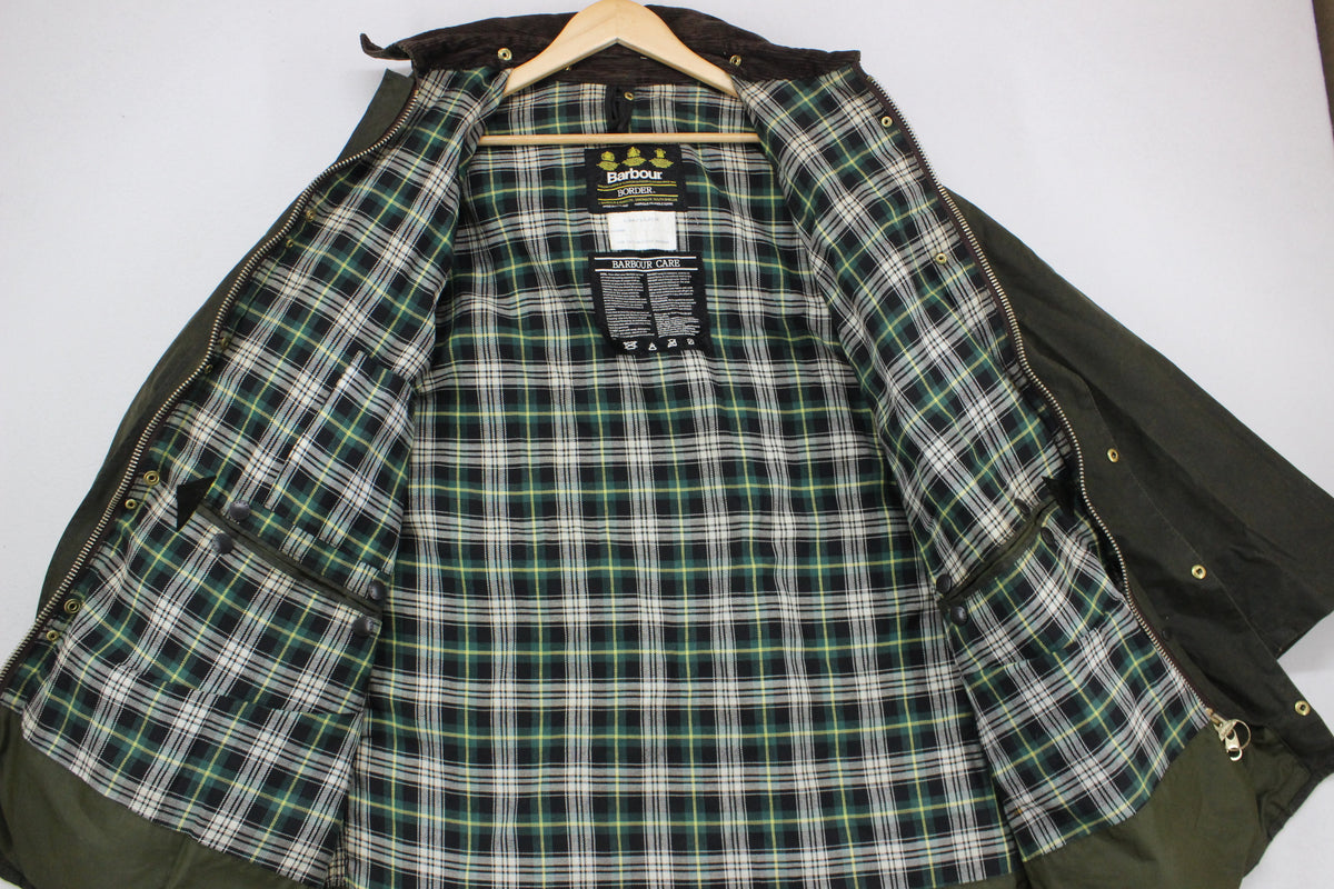 Mens Border Waxed Jacket Uk Made Hooded Cotton