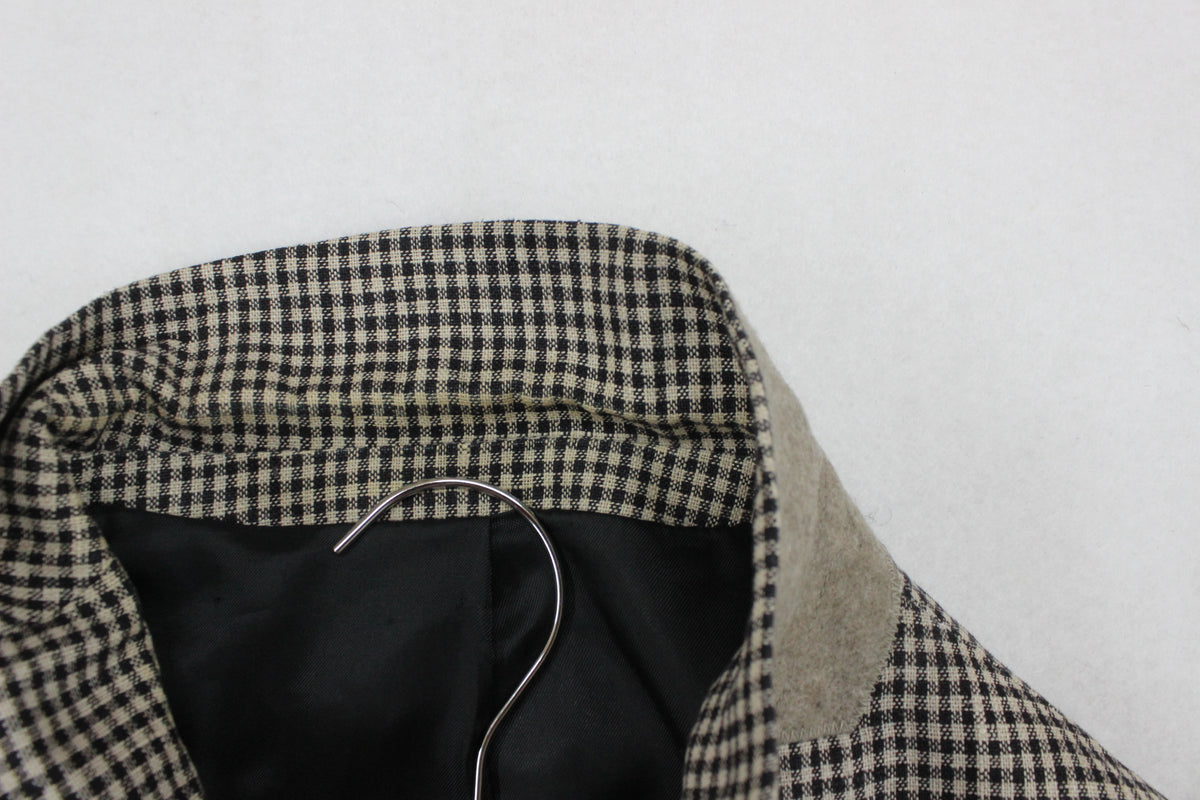 Mens Linen Blazer Check Classic