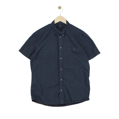 Mens Patterned Shirt Tailored Fit Short Sleeve Casual