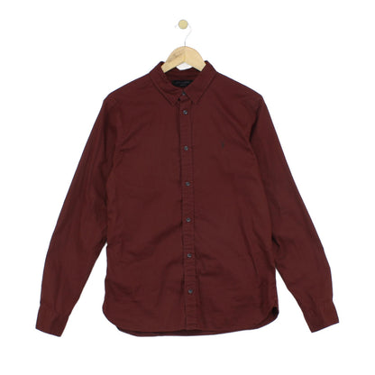 Mens Shirt Long Sleeve Button Up