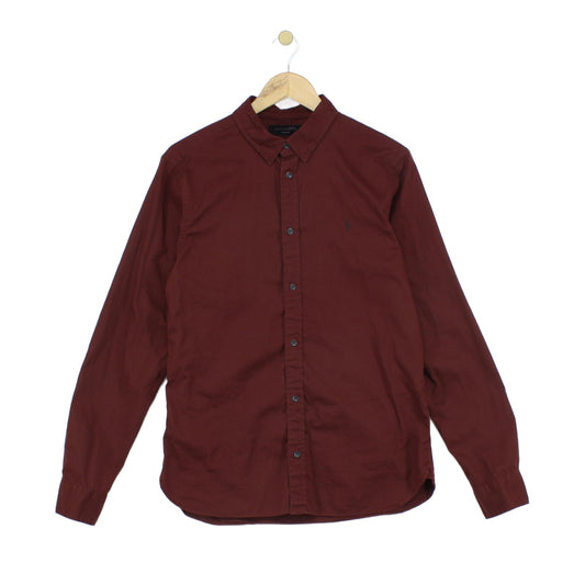 Mens Shirt Long Sleeve Button Up