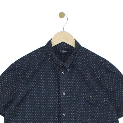 Mens Patterned Shirt Tailored Fit Short Sleeve Casual
