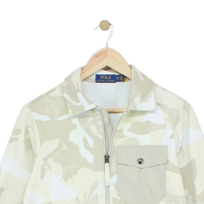 Mens Jersey Jacket Camo Pattern Full Zip