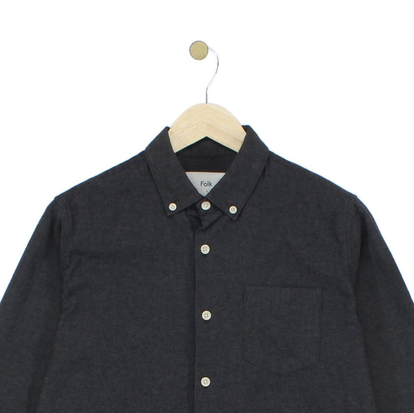 Mens Shirt Button Up Long Sleeve Collar