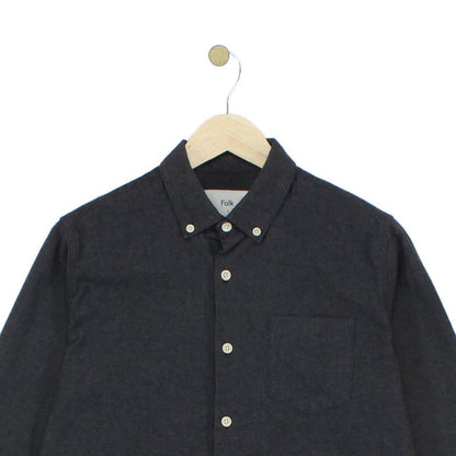Mens Shirt Button Up Long Sleeve Collar