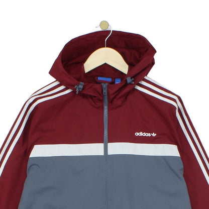 Mens Track Jacket Hooded Full Zip Retro Sport