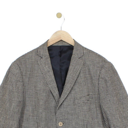 Mens Linen Blazer Check Classic