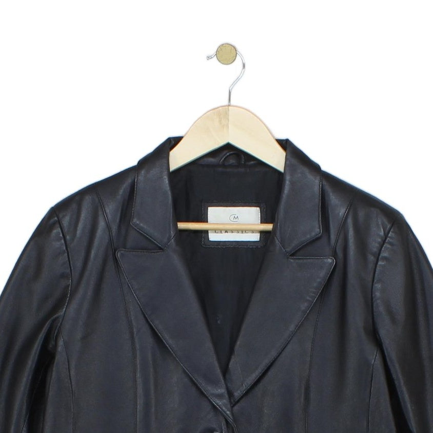 Womens Leather Blazer