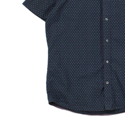 Mens Patterned Shirt Tailored Fit Short Sleeve Casual