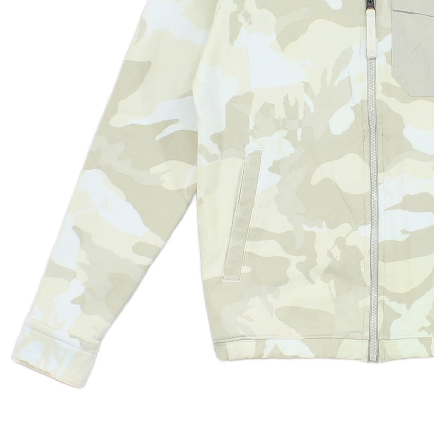 Mens Jersey Jacket Camo Pattern Full Zip