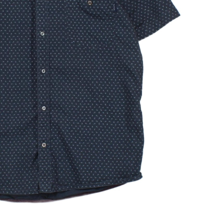 Mens Patterned Shirt Tailored Fit Short Sleeve Casual