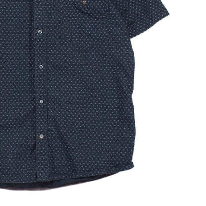 Mens Patterned Shirt Tailored Fit Short Sleeve Casual