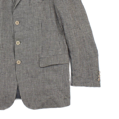 Mens Linen Blazer Check Classic