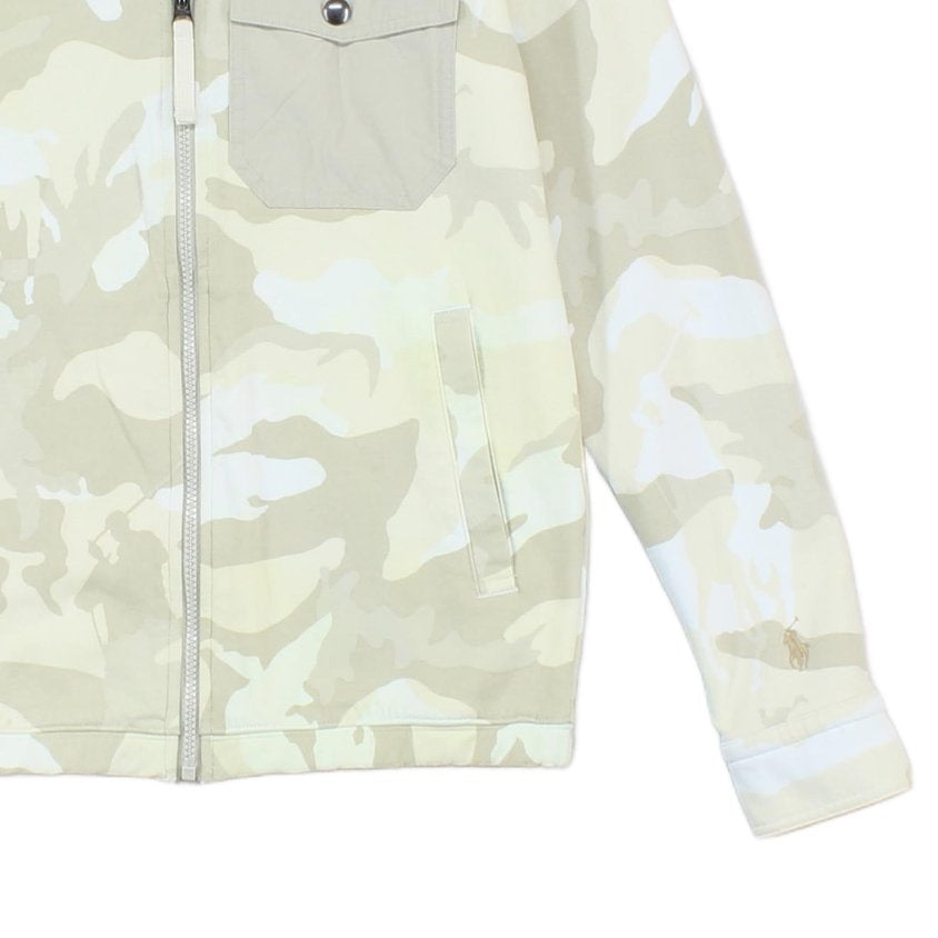 Mens Jersey Jacket Camo Pattern Full Zip