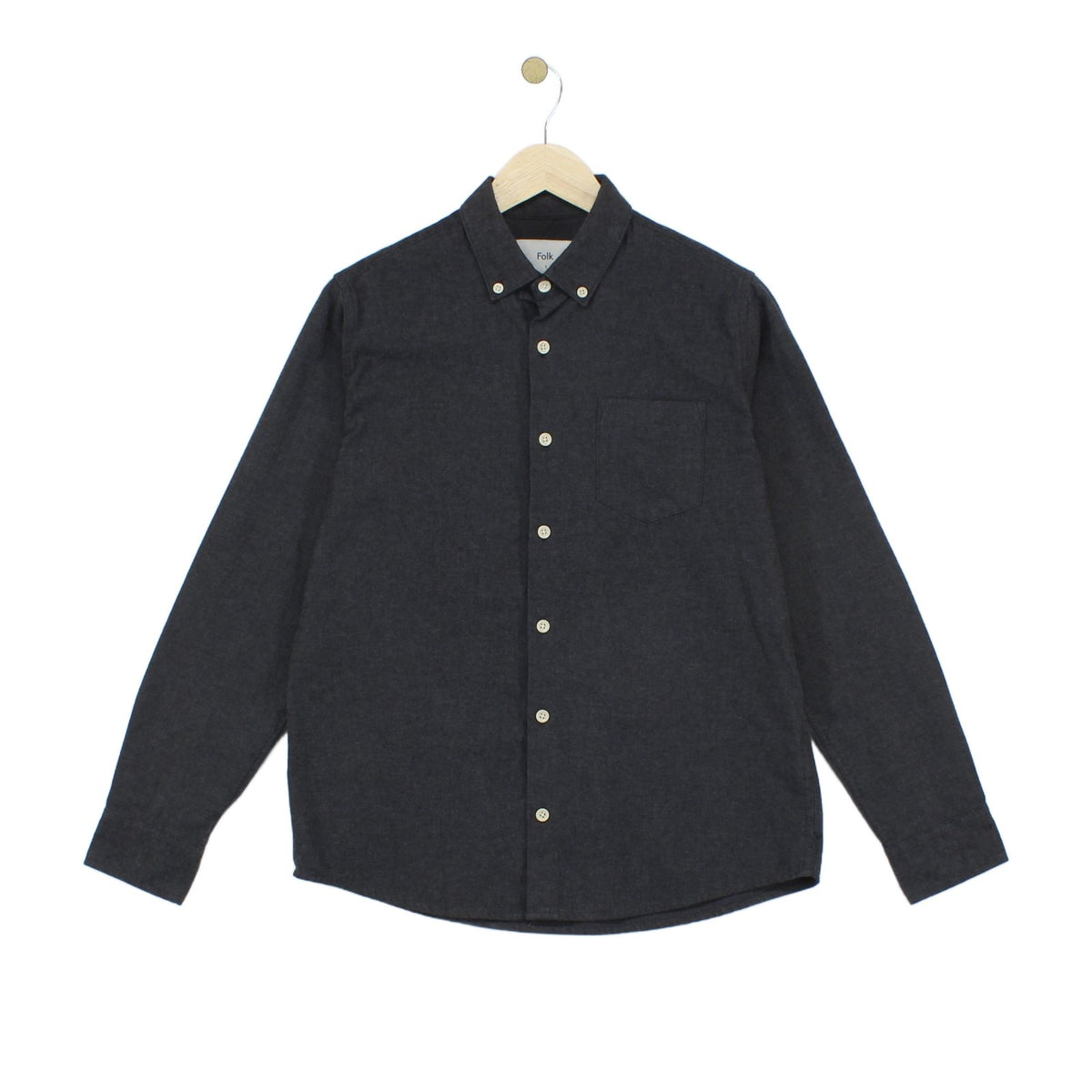 Mens Shirt Button Up Long Sleeve Collar