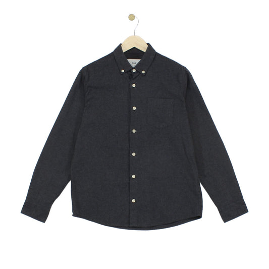 Mens Shirt Button Up Long Sleeve Collar
