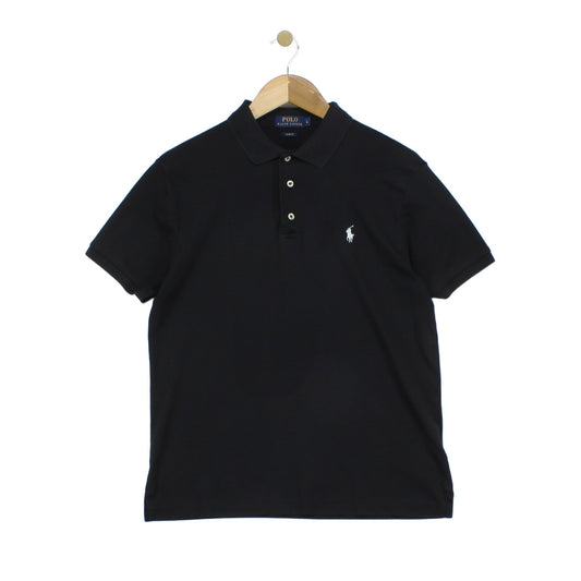 Mens Polo Shirt Stretch Classic Slim Fit Logo