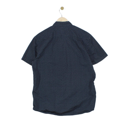 Mens Patterned Shirt Tailored Fit Short Sleeve Casual