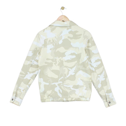 Mens Jersey Jacket Camo Pattern Full Zip