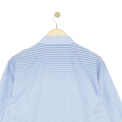 Mens Striped Shirt Long Sleeve Slim Fit