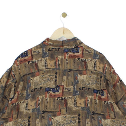 Mens Silk Shirt Abstract