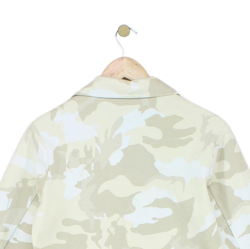 Mens Jersey Jacket Camo Pattern Full Zip