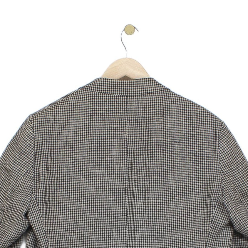Mens Linen Blazer Check Classic