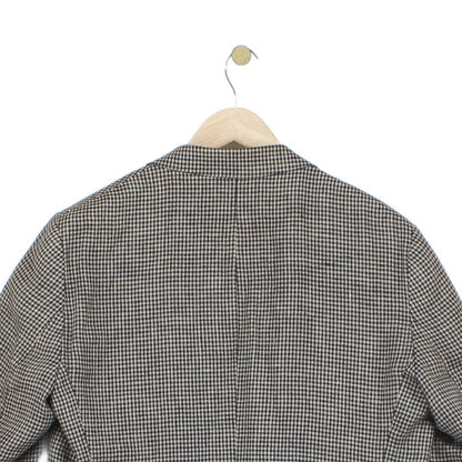 Mens Linen Blazer Check Classic