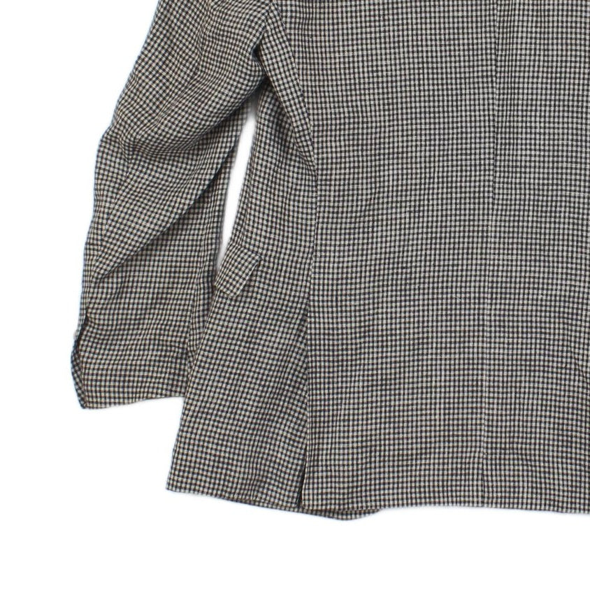 Mens Linen Blazer Check Classic