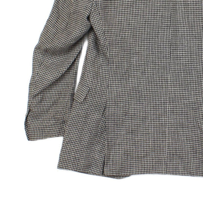 Mens Linen Blazer Check Classic