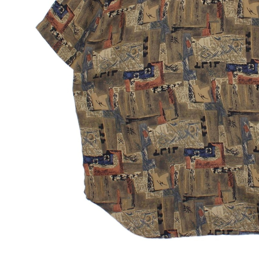 Mens Silk Shirt Abstract