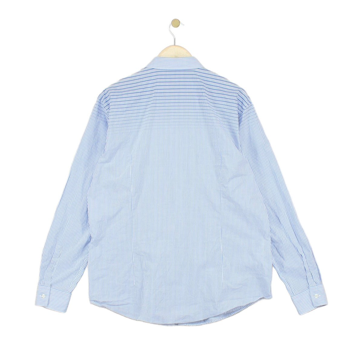 Mens Striped Shirt Long Sleeve Slim Fit