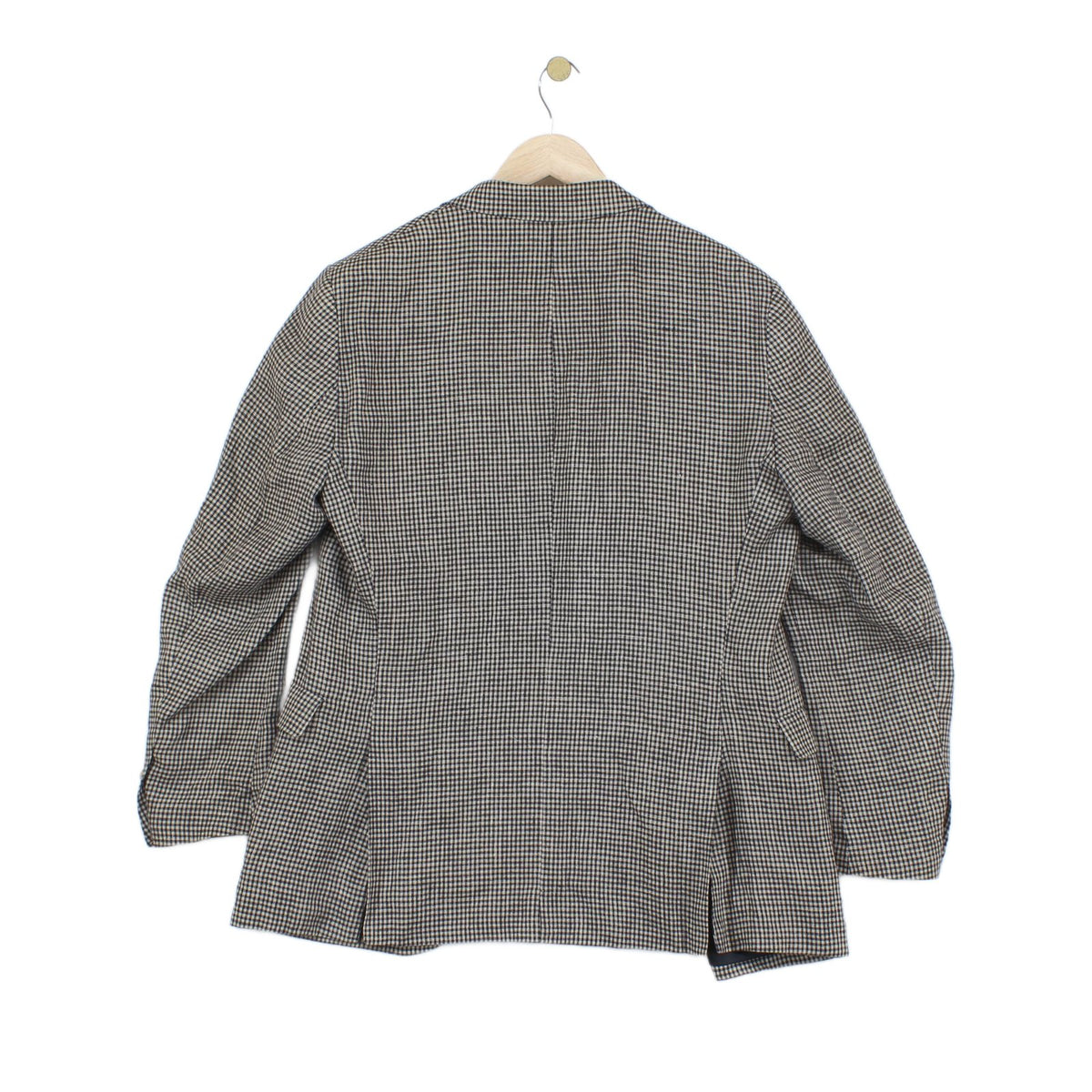 Mens Linen Blazer Check Classic