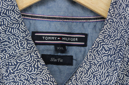 Mens Shirt Short Sleeve Slim Fit Patterned