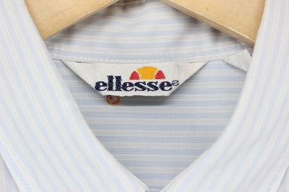 Mens 80S Striped Shirt Short Sleeve Button Up