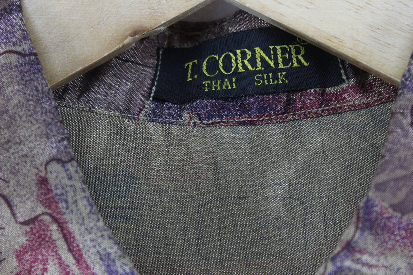 Mens Silk Patterned Shirt Short Sleeve