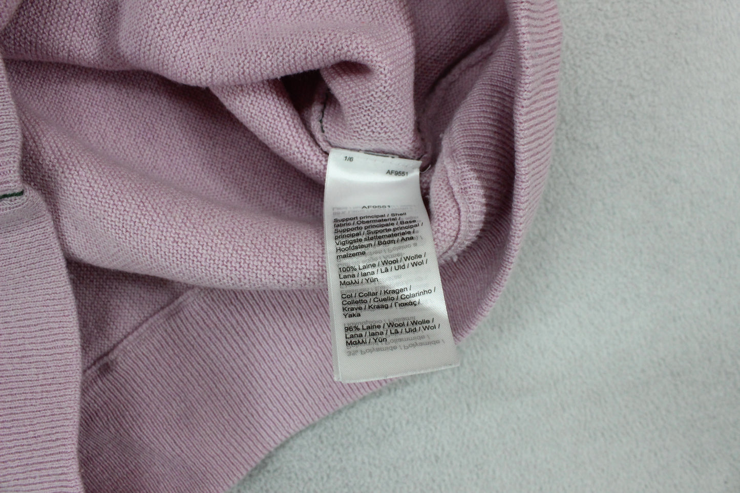 Womens Wool Jumper Crew Neck Logo Knit