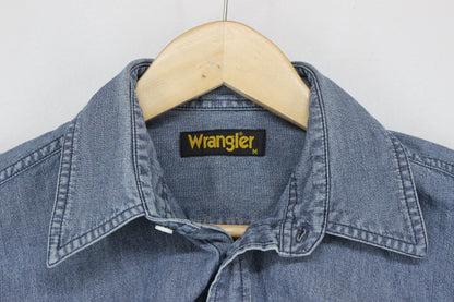 Mens Chambray Shirt Short Sleeve Collared