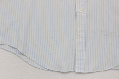 Mens 80S Striped Shirt Short Sleeve Button Up