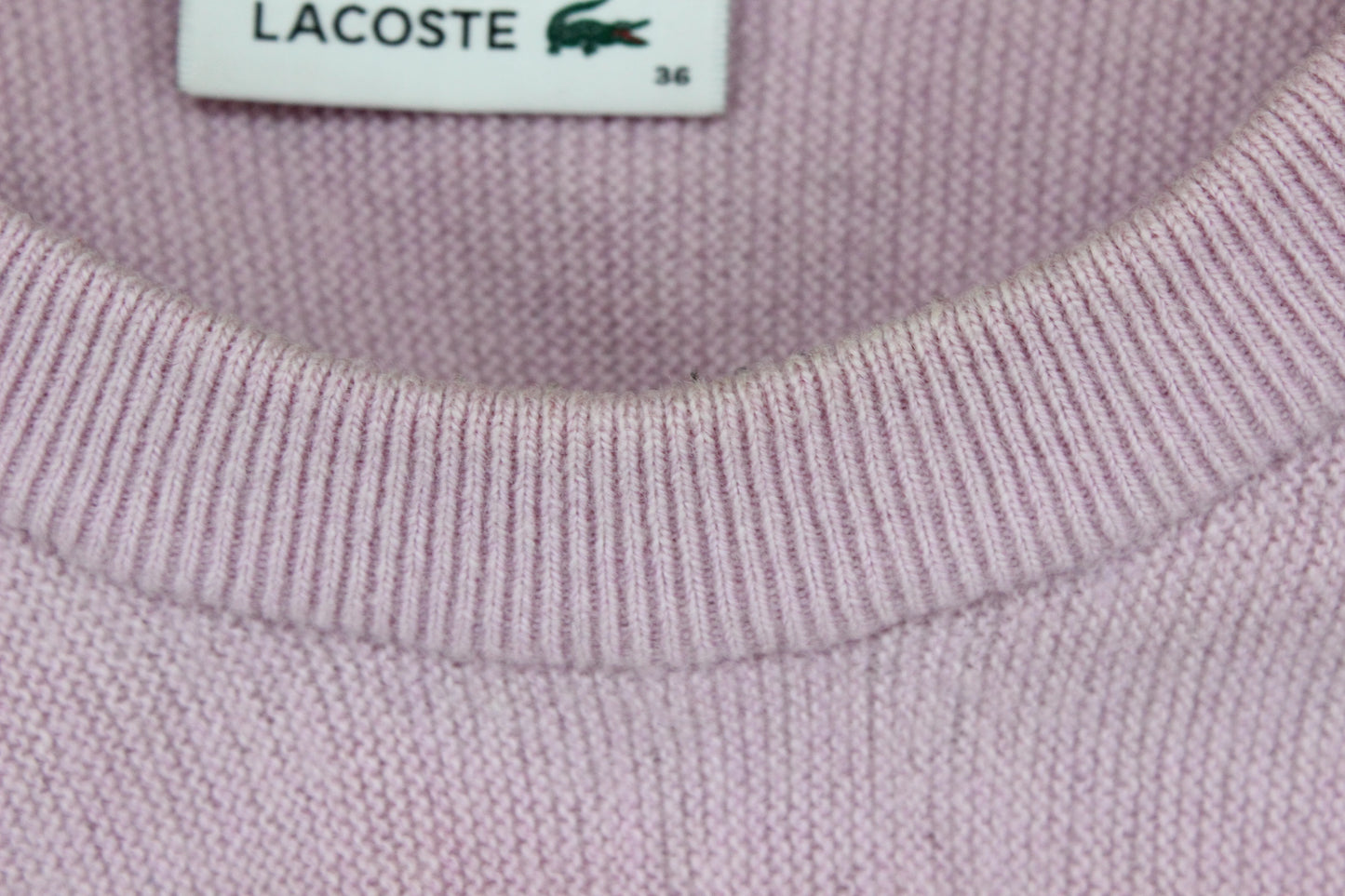 Womens Wool Jumper Crew Neck Logo Knit