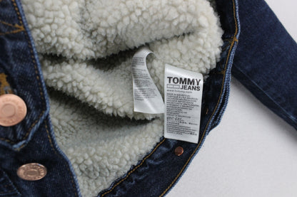 Womens Denim Jacket Sherpa Long Sleeve Cotton
