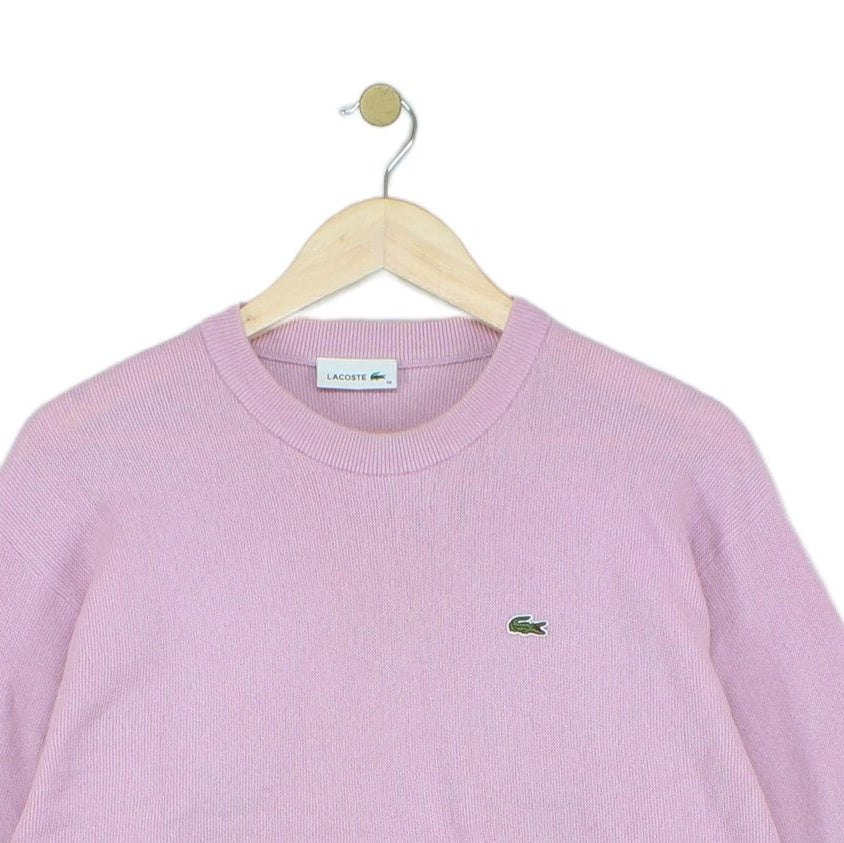 Womens Wool Jumper Crew Neck Logo Knit