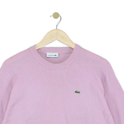 Womens Wool Jumper Crew Neck Logo Knit
