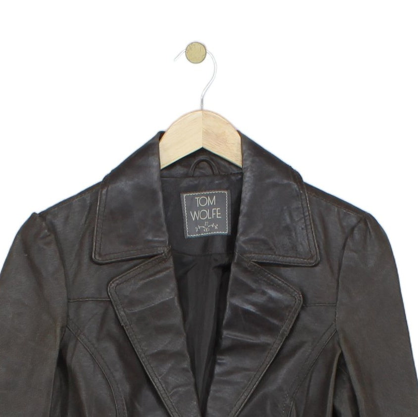 Womens Leather Blazer