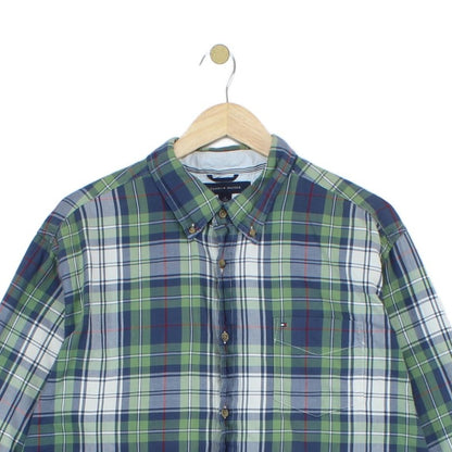 Mens Check Shirt Long Sleeve Cotton