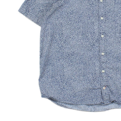 Mens Shirt Short Sleeve Slim Fit Patterned