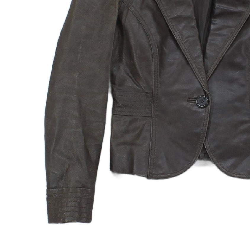 Womens Leather Blazer