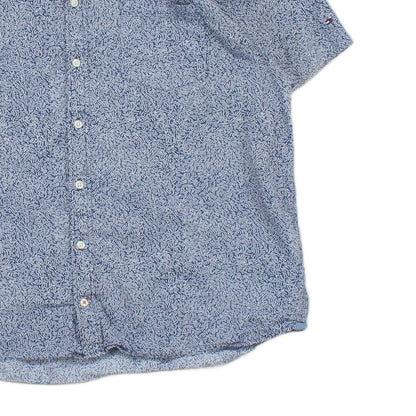 Mens Shirt Short Sleeve Slim Fit Patterned