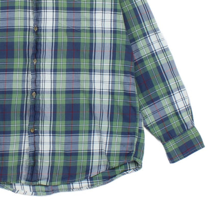 Mens Check Shirt Long Sleeve Cotton