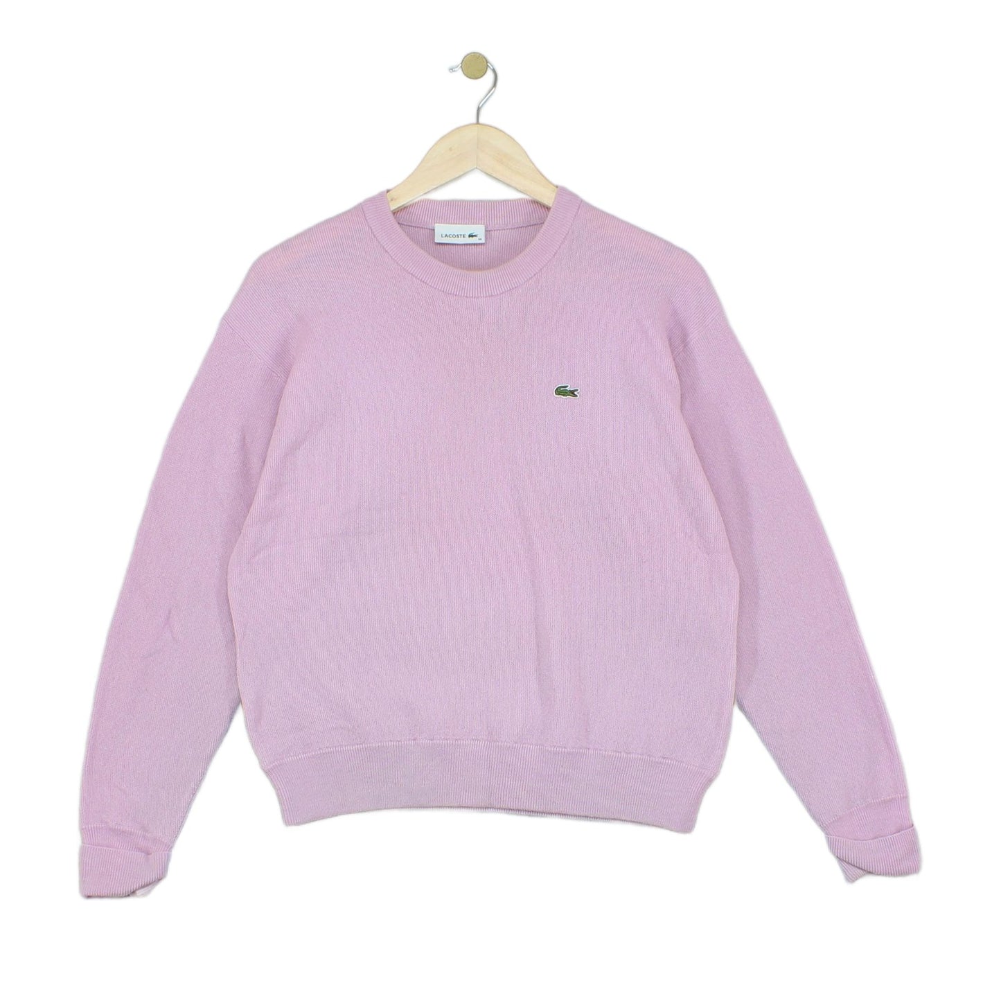 Womens Wool Jumper Crew Neck Logo Knit